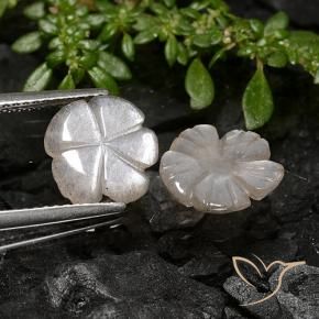 Shop natural 3.40ct 薄いピーナッツブラウン ムーンストーン gems, フラワーカット, from インド at GemSelect. In stock, global shipping!