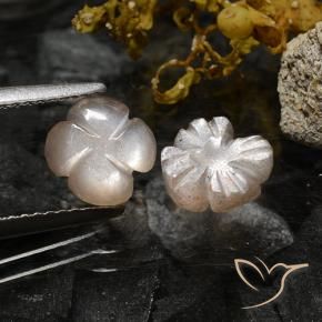 Shop natural 2.37ct 薄いキャラメルブラウン ムーンストーン gems, フラワーカット, from インド at GemSelect. In stock, global shipping!