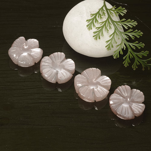 自然派の商品を探す 17.30ct 非常に薄いピンク ムーンストーン 宝石, フラワーカット, インド からGemSelectで. 在庫あり、世界各国へ発送!