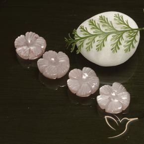 Shop natural 15.68ct 非常に薄いピンク ムーンストーン gems, フラワーカット, from インド at GemSelect. In stock, global shipping!