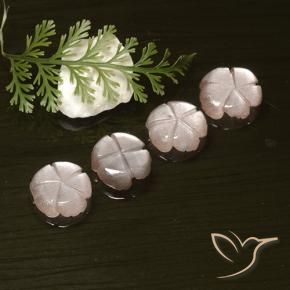 Shop natural 8.18ct 非常に薄いピンク ムーンストーン gems, フラワーカット, from インド at GemSelect. In stock, global shipping!