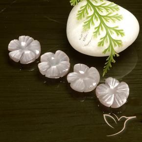 Shop natural 9.46ct 非常に薄いピンク ムーンストーン gems, フラワーカット, from インド at GemSelect. In stock, global shipping!