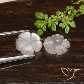 Shop natural 3.90ct 非常に薄い茶色 ムーンストーン gems, フラワーカット, from インド at GemSelect. In stock, global shipping!
