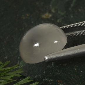 3.50カラットの天然非常に薄い灰色ムーンストーン（10.1×8.1 mm・オーバルカット）