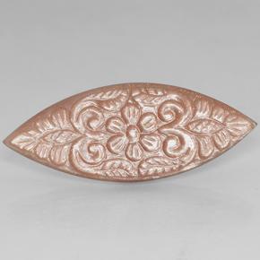 22.83カラットの天然ピーチオレンジムーンストーン、マーキーズ、半透明