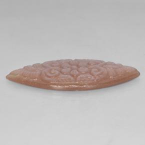 22.83カラットの天然ピーチオレンジムーンストーン、マーキーズ、半透明