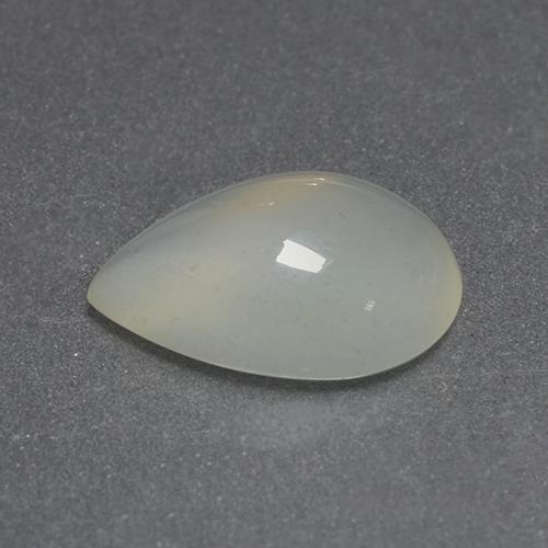1.43カラットの天然薄いグリーンホワイトムーンストーン（10×7.3 mm・洋梨の形）