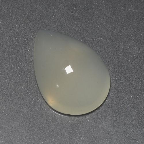1.43カラットの天然薄いグリーンホワイトムーンストーン（10×7.3 mm・洋梨の形）