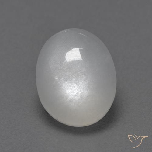 2.72ct 天然 ホワイト ムーンストーン, 楕円形, 透明
