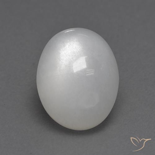 2.95ct 天然 ホワイト ムーンストーン, 楕円形, 透明
