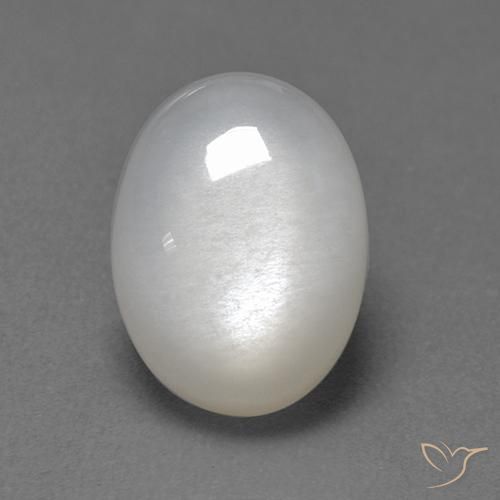 2.82ct 天然 ホワイト ムーンストーン, 楕円形, 半透明