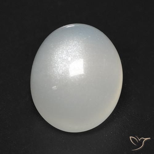 4.02ct 天然 ウォームホワイト ムーンストーン, 楕円形, 透明
