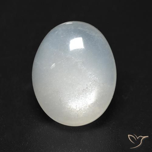 3.47ct 天然 ウォームホワイト ムーンストーン, 楕円形, 透明