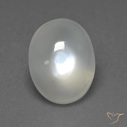 1.72ct 天然 ウォームホワイト ムーンストーン, 楕円形, 透明