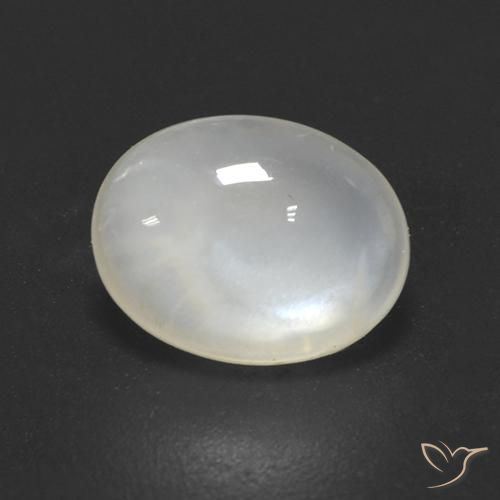 1.50ct 天然 クリームホワイト ムーンストーン, 楕円形, 透明