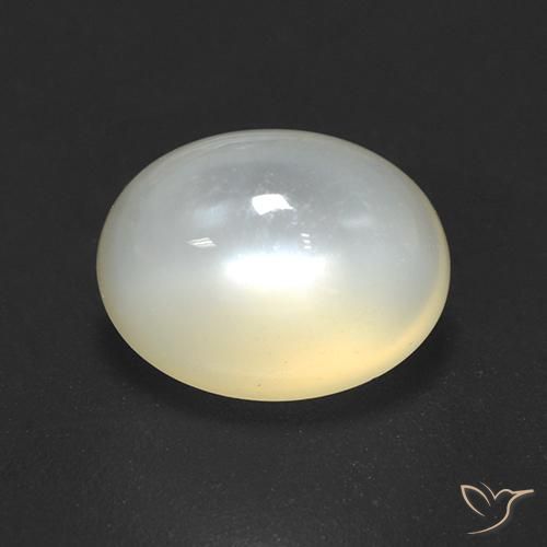 2.20ct 天然 クリームホワイト ムーンストーン, 楕円形, 半透明
