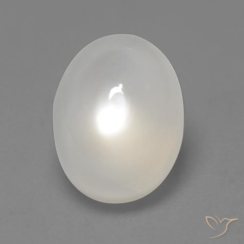 2.11ct 天然 オフホワイト ムーンストーン, 楕円形, 半透明