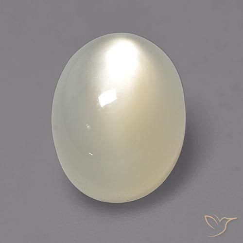 2.17ct 天然 オフホワイト ムーンストーン, 楕円形, 半透明