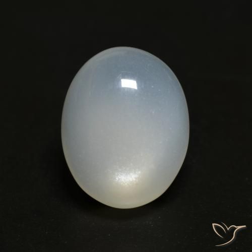 3.73ct 天然 半透明ホワイト ムーンストーン, 楕円形, 透明