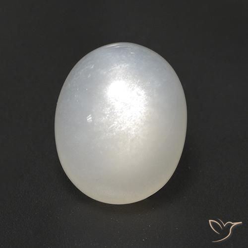 3.02ct 天然 半透明ホワイト ムーンストーン, 楕円形, 半透明