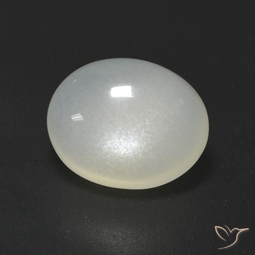 2.36ct 天然 パール・ホワイト ムーンストーン, 楕円形, 半透明