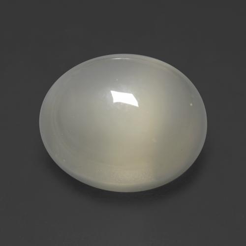 4.22カラットの天然非常に薄い灰色ムーンストーン（11.1×9.2 mm・オーバルカット）