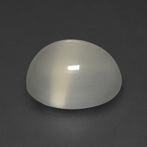 4.22カラットの天然非常に薄い灰色ムーンストーン（11.1×9.2 mm・オーバルカット）
