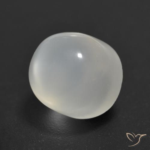 1.99カラットの天然半透明ホワイトムーンストーン、ラウンドカット、透明