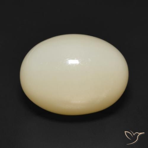 12.17ct 天然 オレンジイエロー ムーンストーン, 楕円形, 半透明
