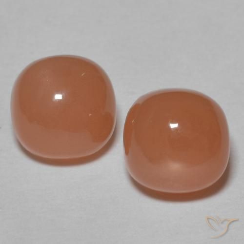 2.29ctw 天然 サイダーオレンジ ムーンストーン, クッション, 半透明