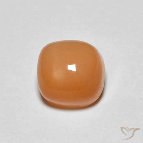 1.32ct 天然 赤みがかったオレンジ ムーンストーン, クッション, 半透明