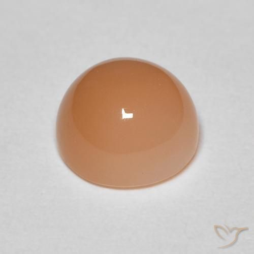 2.04カラットの天然Medium Light-Orangeムーンストーン、ラウンド、オペーク
