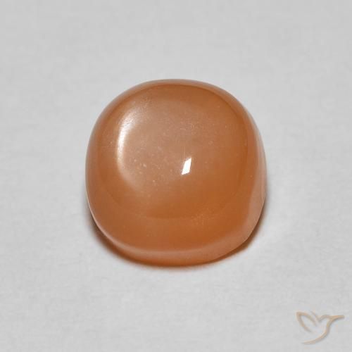 1.17ct 天然 赤みがかったオレンジ ムーンストーン, クッション, 半透明
