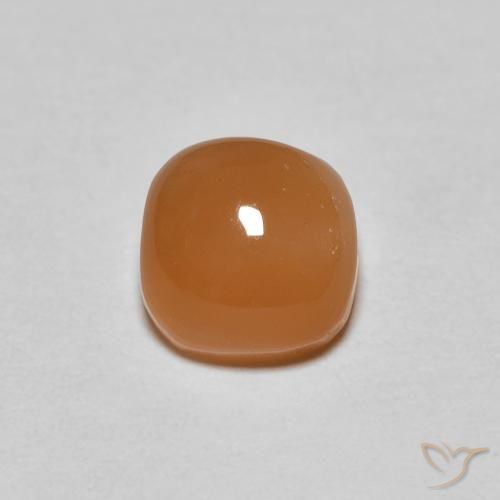 1.17ct 天然 ミディアムオレンジ ムーンストーン, クッション, 半透明