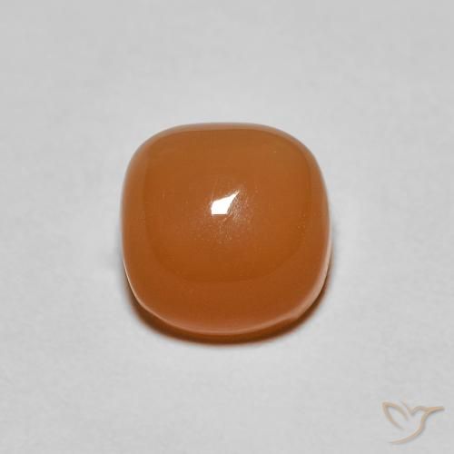 1.19ct 天然 赤みがかったオレンジ ムーンストーン, クッション, 半透明