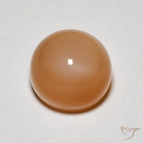 1.91ct 天然 ミディアムオレンジ ムーンストーン, ラウンド, 半透明