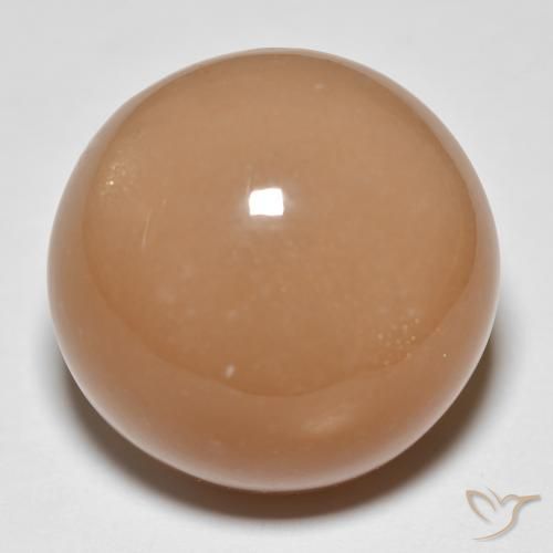 26.68ct 天然 Medium Dark-Orange ムーンストーン, ラウンド, 半透明