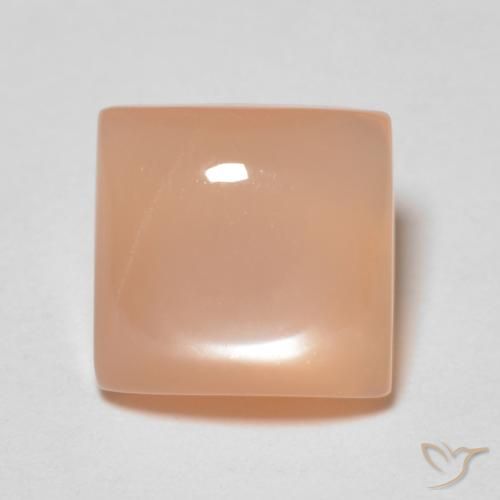 1.66ct 天然 ピーチオレンジ ムーンストーン, 四角形, 透明