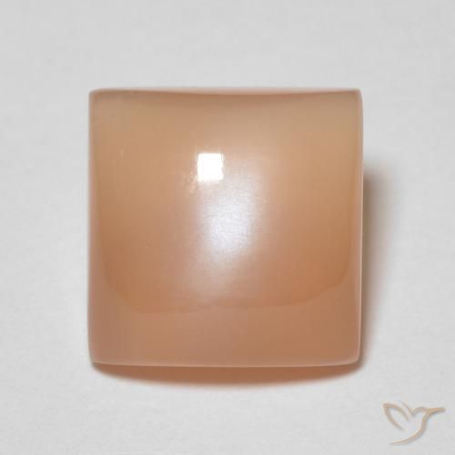1.87ct 天然 カンタロープオレンジ ムーンストーン, 四角形, 透明