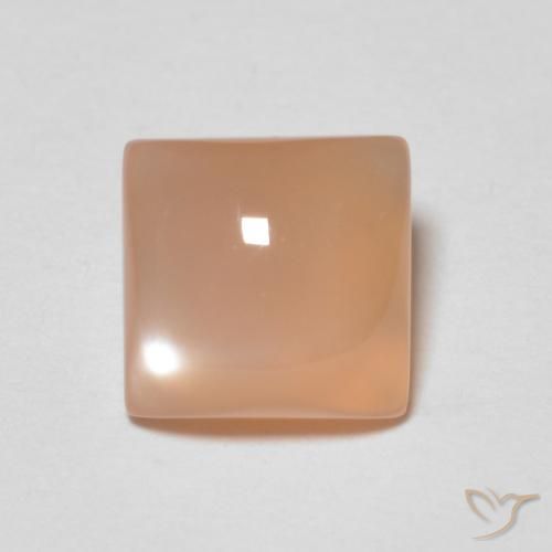 1.14ct 天然 カンタロープオレンジ ムーンストーン, 四角形, 透明