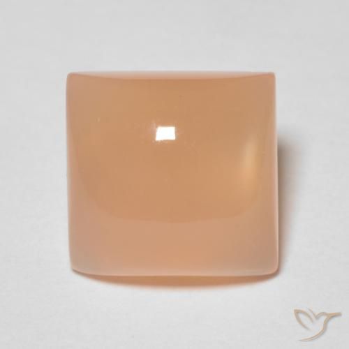 1.76ct 天然 カンタロープオレンジ ムーンストーン, 四角形, 透明