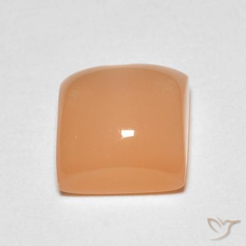 2.22カラットの天然Medium Light-Orangeムーンストーン、四角形、透明