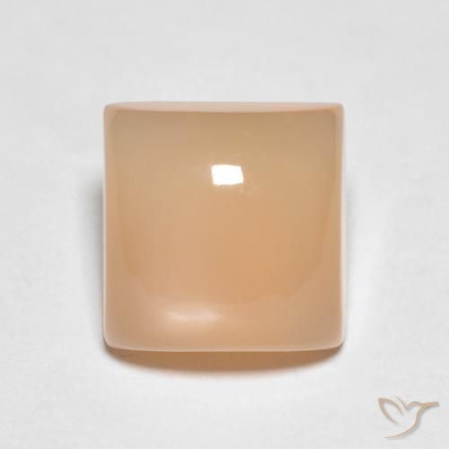 2.14ct 天然 カンタロープオレンジ ムーンストーン, 四角形, 半透明