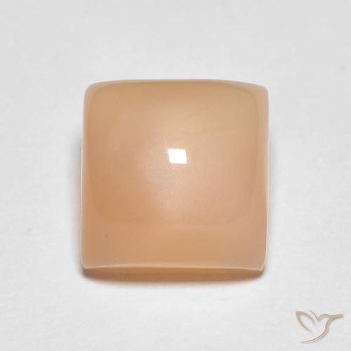 2.28ct 天然 ミディアムオレンジ ムーンストーン, 四角形, 半透明
