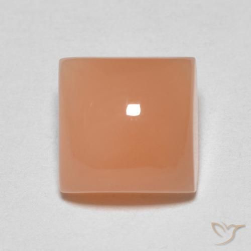 2.09ct 天然 カンタロープオレンジ ムーンストーン, 四角形, 半透明