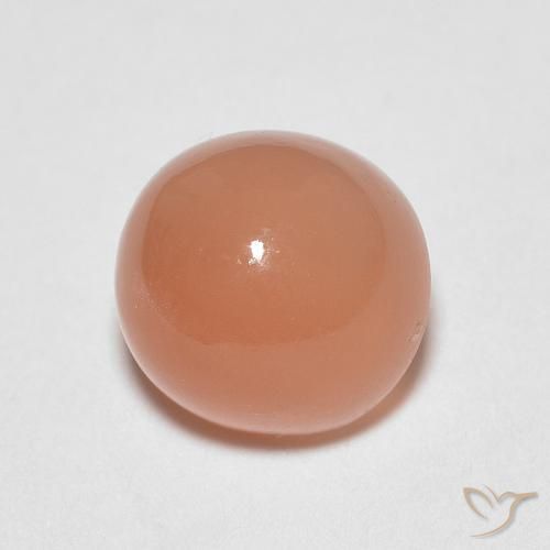 1.23ct 天然 ミディアムオレンジ ムーンストーン, ラウンド, 半透明