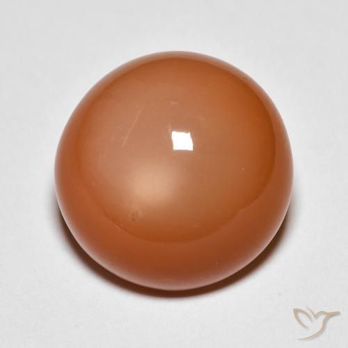 10.07ct 天然 ミディアムオレンジ ムーンストーン, ラウンド, オペーク