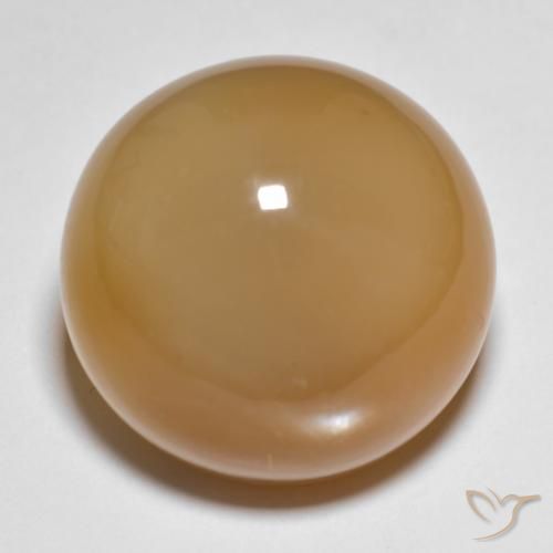 27.15ct 天然 ライトブラウン ムーンストーン, ラウンド, 半透明