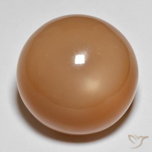 28.68ct 天然 ミディアムブラウン ムーンストーン, ラウンド, 半透明