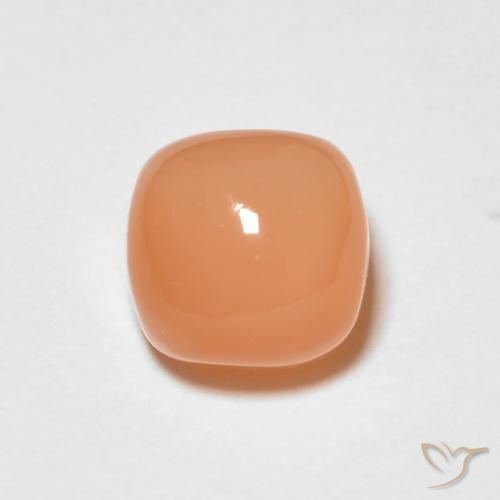 1.51ct 天然 ライトオレンジ ムーンストーン, クッション, 半透明